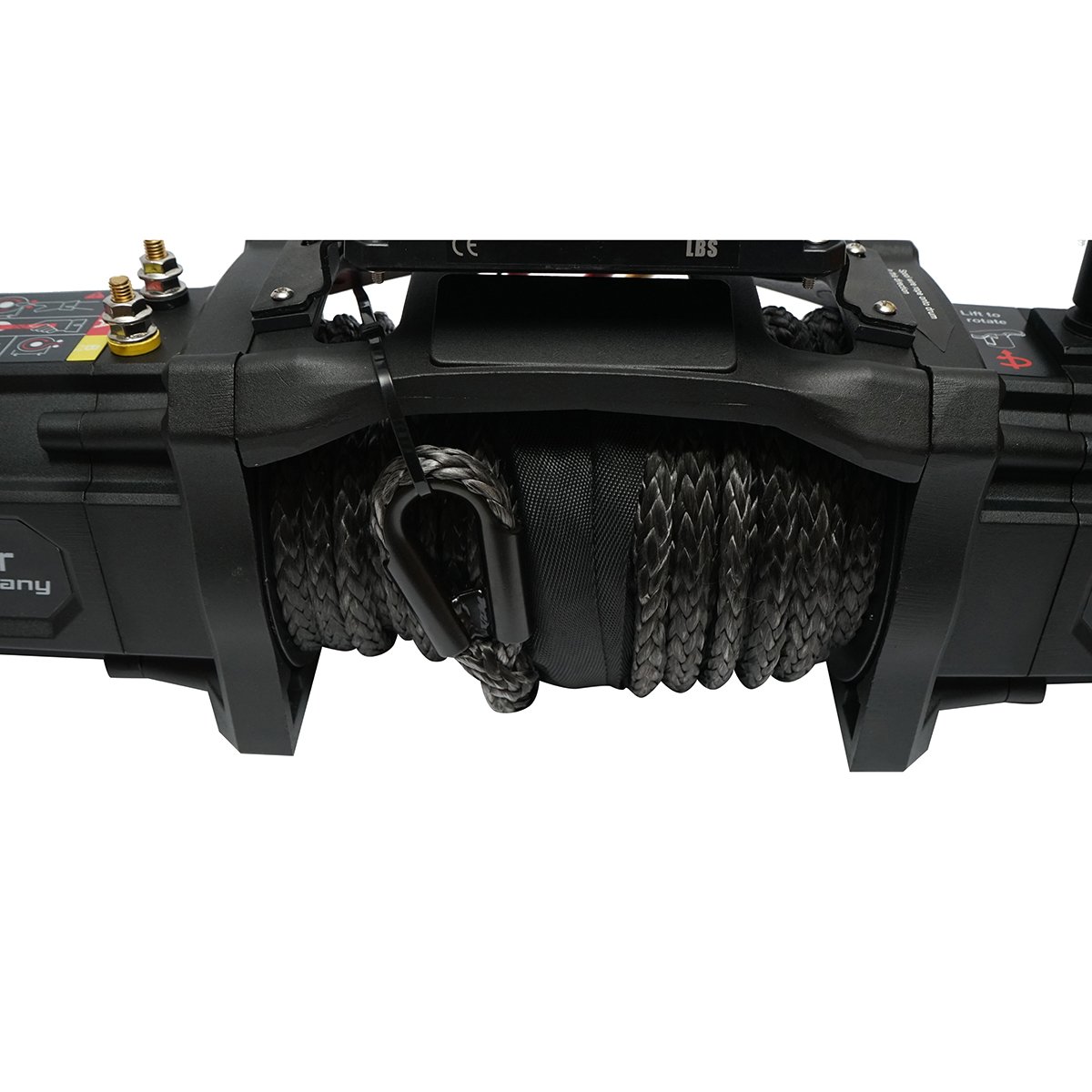 Troliu electric cu telecomanda 12V, 6.1T (13500lbs) 6.5CP, cablu sintetic 9x24m, solenoid 400A Breckner Germany
